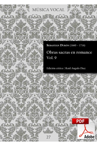Durón | Sacred works in Romance language Vol. 9 DIGITAL