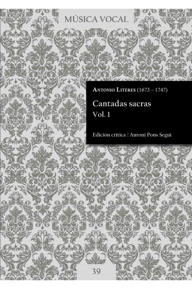 Literes | Cantadas sacras Vol. 1