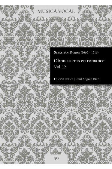 Durón | Obras sacras en romance Vol. 12