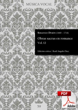 Durón | Sacred works in Romance language Vol. 12 DIGITAL