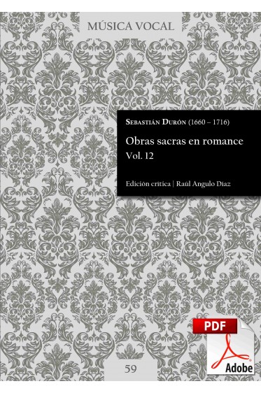 Durón | Obras sacras en romance Vol. 12 DIGITAL
