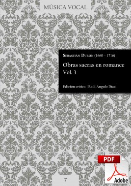 Durón | Obras sacras en romance Vol. 3